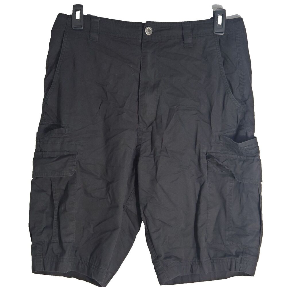 Men's Dark Black Dress And Casual Shorts Sz 34 CSG With draw String Waist Adjust
